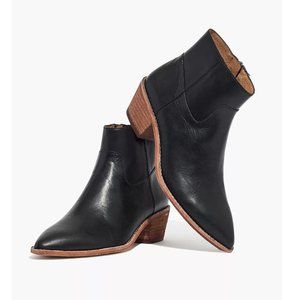 Madewell The Charley Boot in Leather Black 8